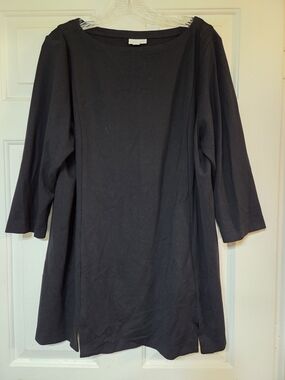 J. Jill Black Long-Sleeve Tunic Dress
